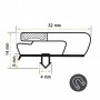 Burlete 580x385mm Pvc Gris