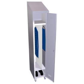 RO-Separador para taquilla de puerta grande 450x3x1180 mm. Color: Blanco.