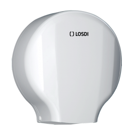 RO-Dispensador Papel Higiénico 300 m. ABS Blanco Elegance Ø 45 LOSDI
