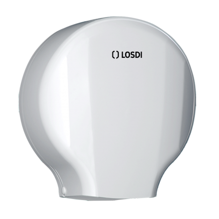RO-Dispensador Papel Higiénico 300 m. ABS Blanco Elegance Ø 45 LOSDI