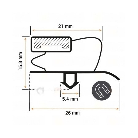 RO - Burlete 600x470mm Pvc Gris
