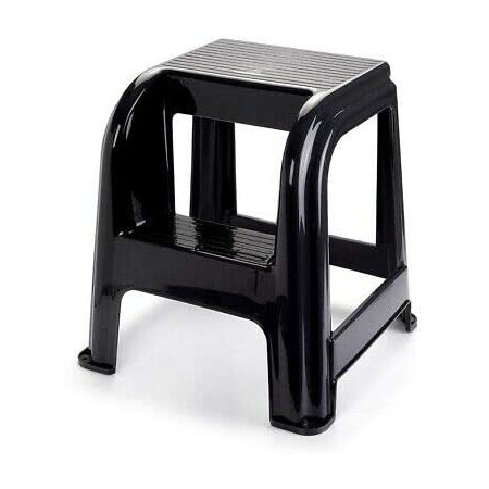 RO-Taburete de plástico con escalón, Silla Escalera práctica Dos escalones