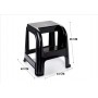 RO-Taburete de plástico con escalón, Silla Escalera práctica Dos escalones