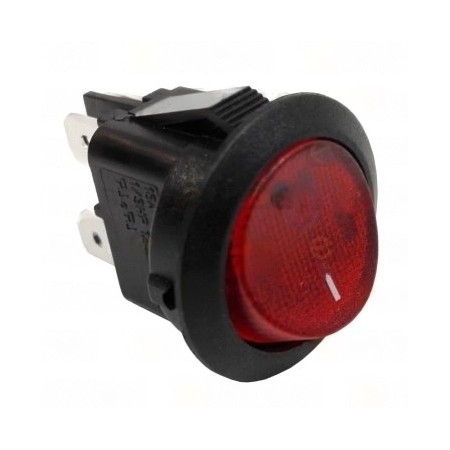 Interruptor Rojo Ø20mm 230V Bipolar 10A