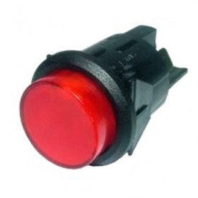 RO-Pulsador Rojo Ø25mm 230V Bipolar