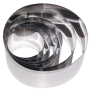 RO-Conjunto de 6 aros de emplatar en acero inox 230x155x50 mm.