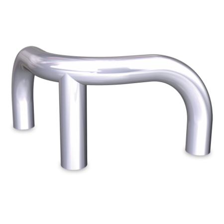 RO-Defensa de esquina desmontable tubular 90º 340x340x200 mm.