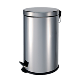 RO-Papelera Pedal 12l. Acero inox 304 Brillo LOSDI