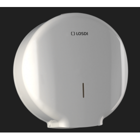 RO-Dispensador Papel Higiénico 400 m. ABS Blanco Elegance Ø 56 LOSDI