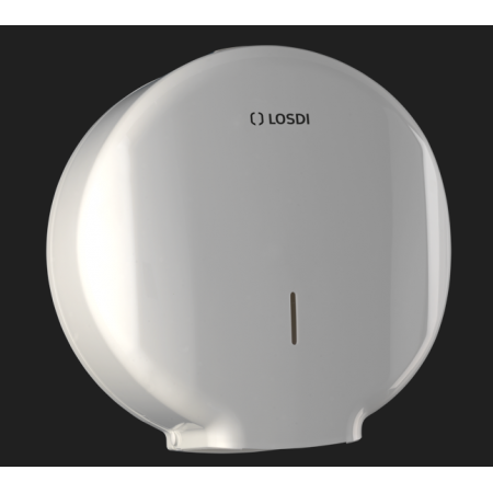 RO-Dispensador Papel Higiénico 400 m. ABS Blanco Elegance Ø 56 LOSDI