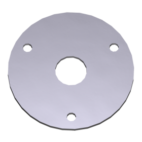 RO-Plaqueta inferior para soporte de suelo ø120 mm.