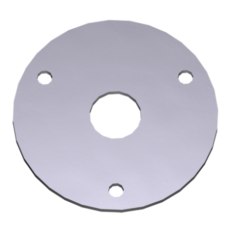 RO-Plaqueta inferior para soporte de suelo ø120 mm.