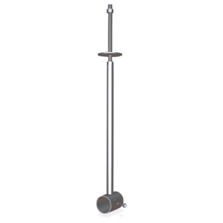RO-Tirante de techo para tubo con varilla 250x38 mm.