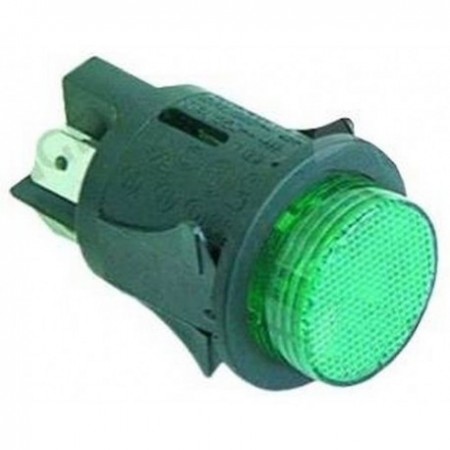 RO-Interruptor verde  Ø25mm 230V Bipolar