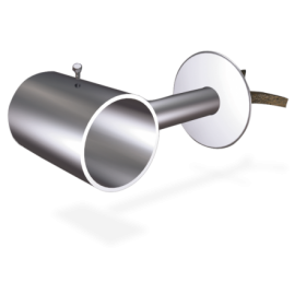 RO-Soporte recto en tubo para recibir 230x60x30 mm.