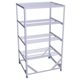 RO-Palet para embutidos 4 niveles 1153x953x2033 mm. Construido totalmente en acero galvanizado.