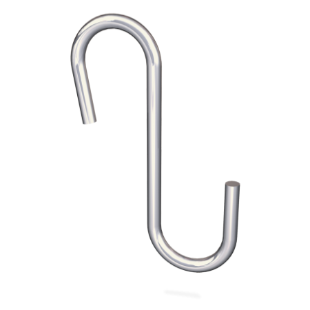 RO-Gancho varilla modelo S" sin punta 60x16x3 mm. (Cerrado)"