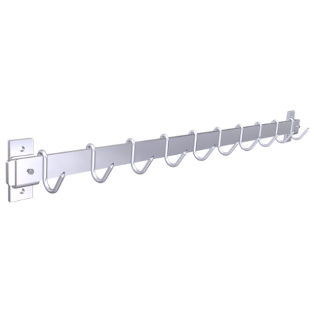 RO-Pletina con 10 ganchos 1500x75x60 mm.