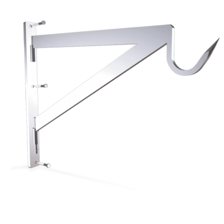 RO-Gancho cartela fijo y giratorio modelo atornillar de 495x40x630 mm.
