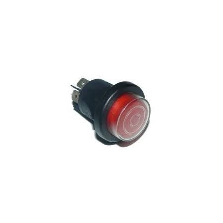 RO-Interruptor Rojo Ø25mm 230V LC-3800