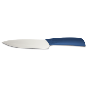 RO-Utilitario cerámica blanca, mango azul 125 mm.