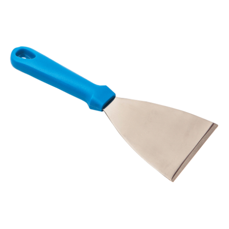 RO-Espátula para preparación pizza en acero inox 110x100 mm.