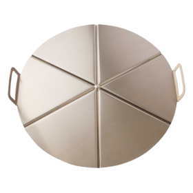 RO-Bandeja de aluminio con asas para pizza 6 porciones ø450 mm.