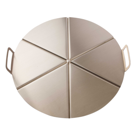 RO-Bandeja de aluminio con asas para pizza 6 porciones ø450 mm.