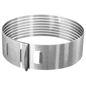 RO-Molde para laminar tartas 26/28 cms. en acero inox 260x255x90 mm.