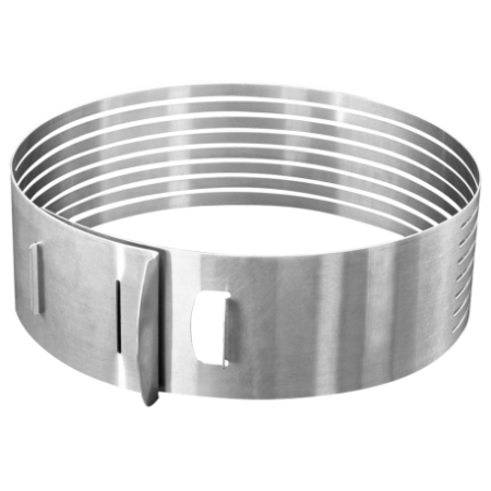 RO-Molde para laminar tartas 26/28 cms. en acero inox 260x255x90 mm.