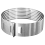 RO-Molde para laminar tartas 26/28 cms. en acero inox 260x255x90 mm.