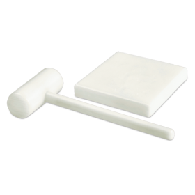 RO-Conjunto tabla + martillo rompe-marisco en fibra blanca