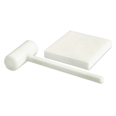 RO-Conjunto tabla + martillo rompe-marisco en fibra blanca