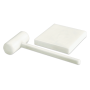 RO-Conjunto tabla + martillo rompe-marisco en fibra blanca