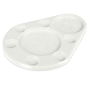 RO-Tabla de diseño para 6 salsas fibra blanca 440x300x20 mm.