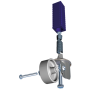 RO-Kit para acoplamiento rueda-pata de 40x40 mm. ø24,8 a ø28,7 mm.
