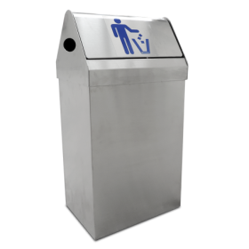 RO-Papelera basculante en acero inox. 350x250x680 mm. Capacidad: 44 lts.