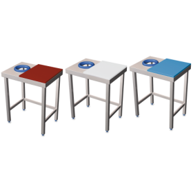 RO-Puesto pescadero fb.azul mod.senc.700x500x850 mm.
