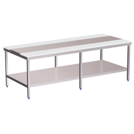 RO-Mesa despiece fb.blanca c/entrep.2500x1050x850 mm.