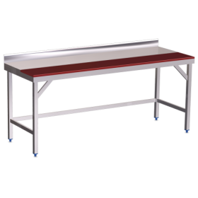 RO-Mesa prepar.mural fb.roja s/ent.1500x600x850 mm.