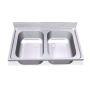 RO-Fregadero 1000x700 2 cubetas dimensiones cubeta 500x400x250 mm.