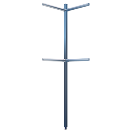 RO-Columna para tubo esquina 40x40x2000 mm.