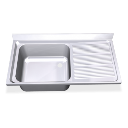 RO-Fregadero 1400x600 1 cubeta y 1 escurridor dcha. dimensiones cubeta 600x500x320 mm.