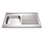 RO-Fregadero 1000x500 1 cubeta y 1 escurridor dcha. dimensiones cubeta 340x370x150 mm.