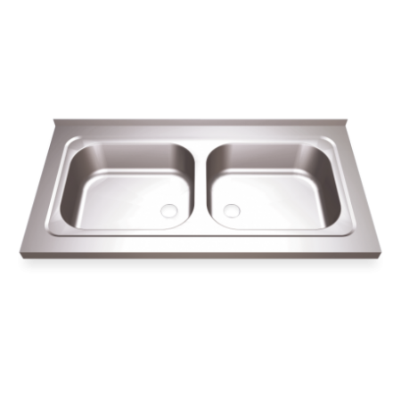 RO-Fregadero 800x500 2 cubetas dimensiones cubetas 340x370x150 mm.