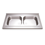 RO-Fregadero 800x500 2 cubetas dimensiones cubetas 340x370x150 mm.