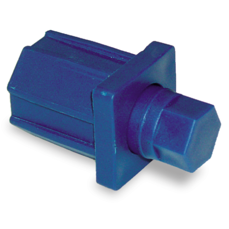 RO-Taco de plástico con regulador de 40x40 mm. azul.