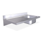 RO-Fregadero colg. c/cartelas 1C,EI 1000x550x215 mm. Dimensiones cubeta 330x330x200 mm.