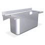 RO-Fregadero colg. c/cartelas 1C 1200x600x375 mm. Dimensiones cubeta 1060x420x350 mm.
