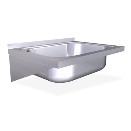 RO-Fregadero colg. c/cartelas 1C 450x500x200 mm. Dimensiones cubeta 340x370x150 mm.